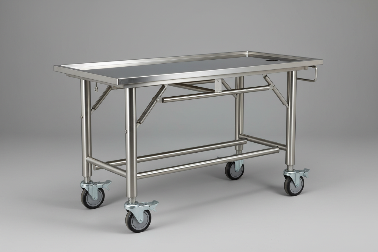 Mortuary Folding Exam Table (Oversized)